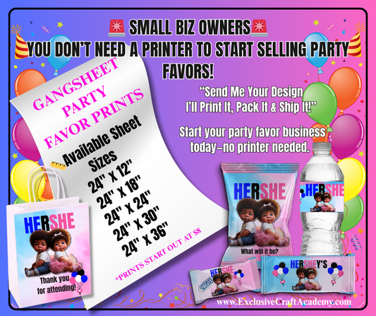 Custom Gang Sheet Printing – 24” Wide for Party Favors (Print-Only Service)