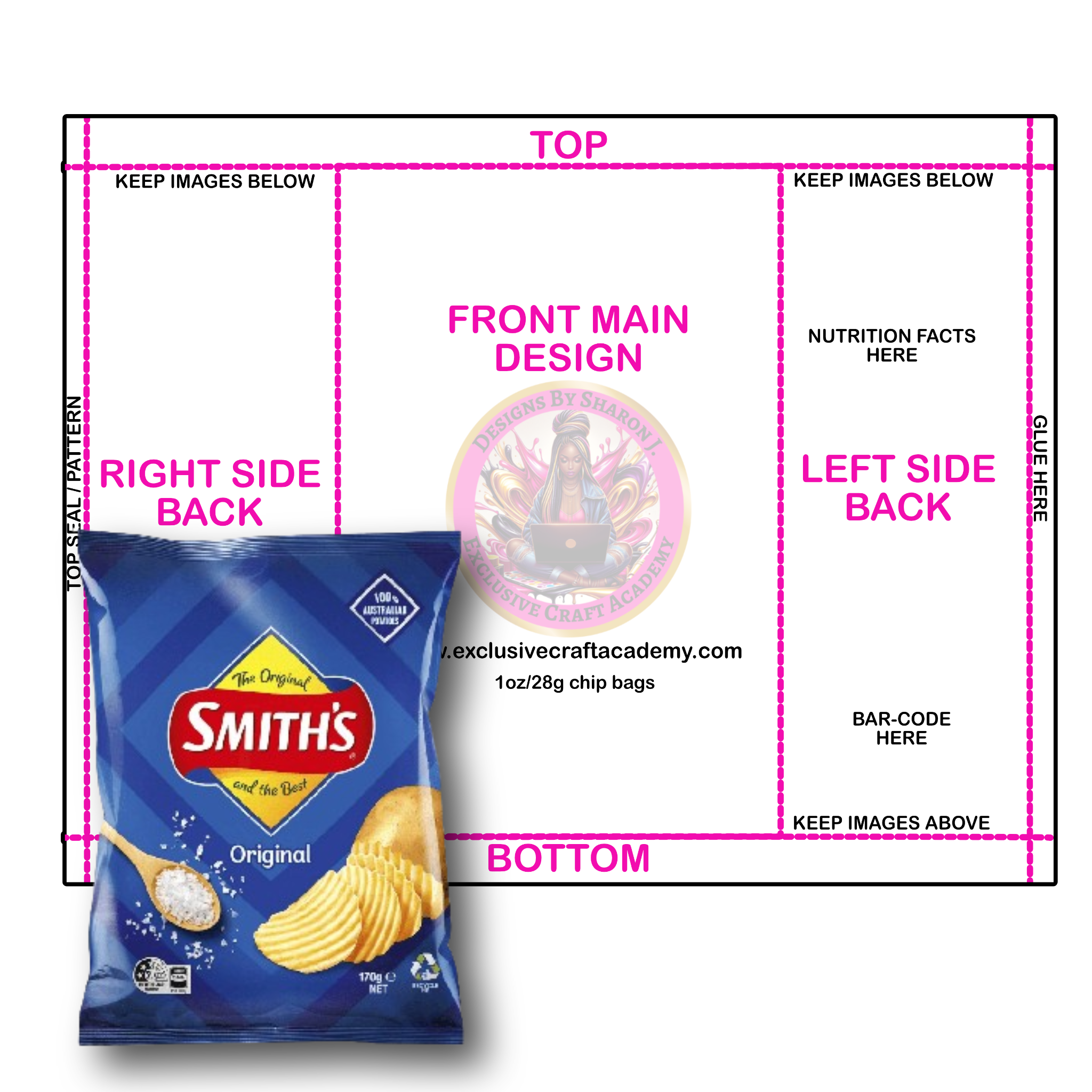 Printable Chip Bag Template Free Printable Word Searches