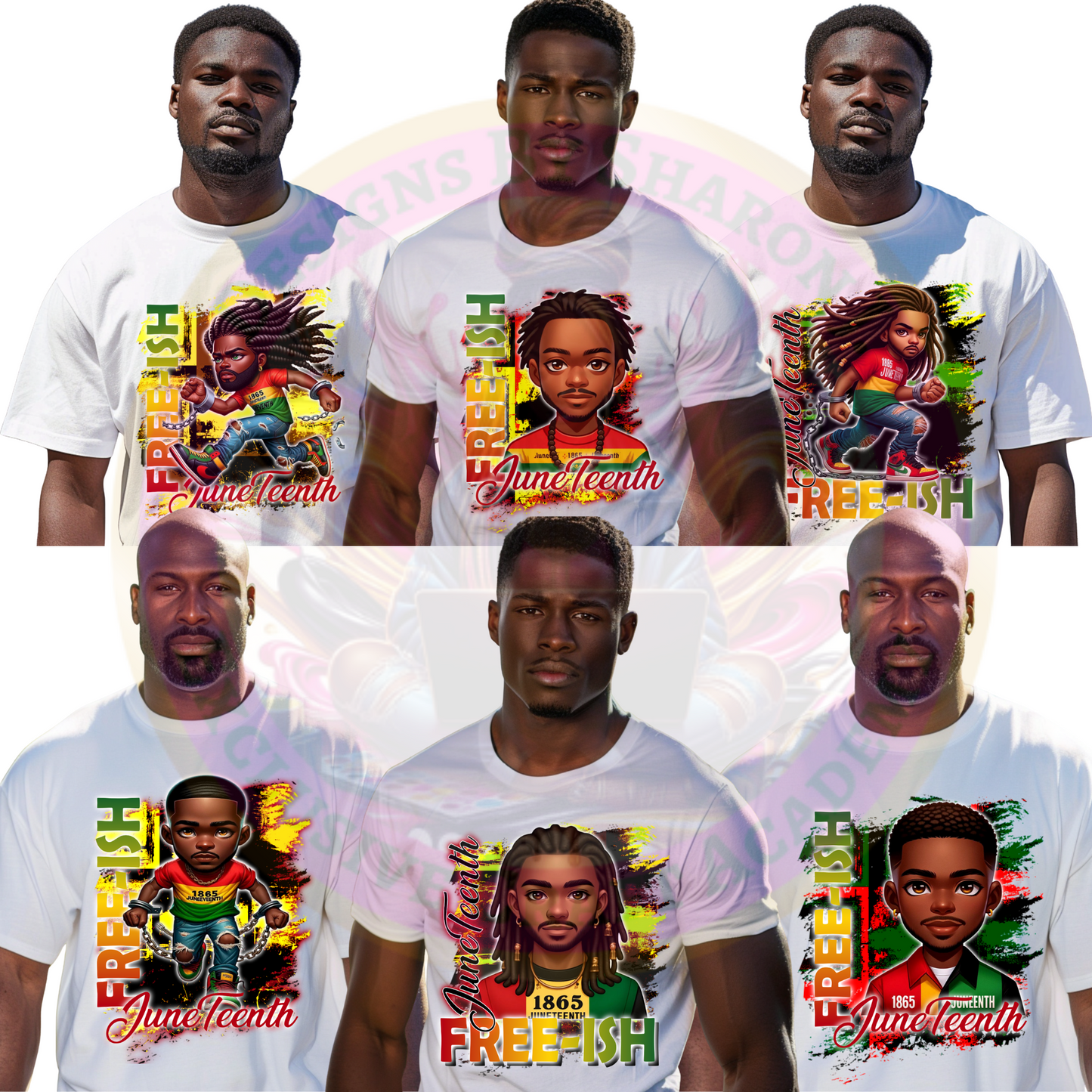 🖤 Juneteenth T-Shirt Design Bundle – 12 High-Quality PNGs + Mockups (300 DPI)