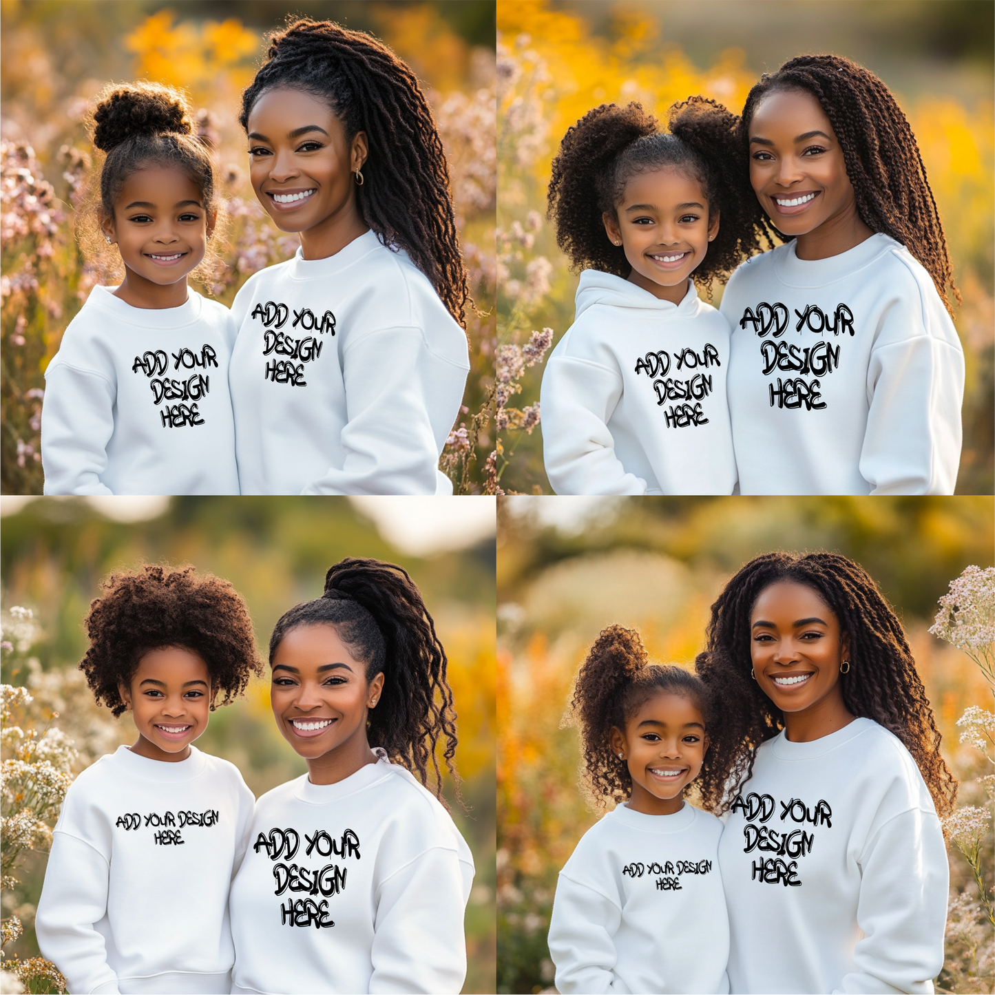 Custom Mom & Daughter Matching Sweatshirt Mockup