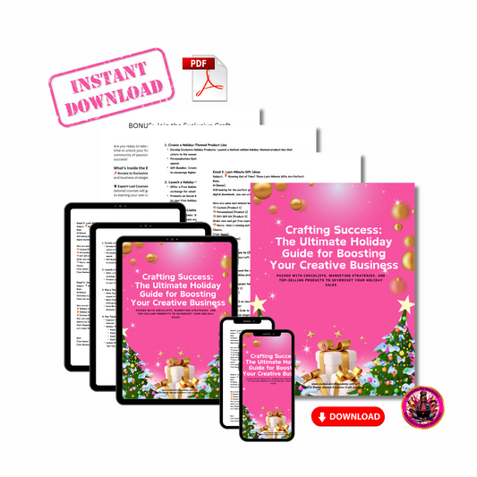 Holiday marketing guide
Creative business holiday sales
Small business marketing
Craft business success
Holiday product ideas
Digital marketing guide for crafters
E-commerce holiday strategy