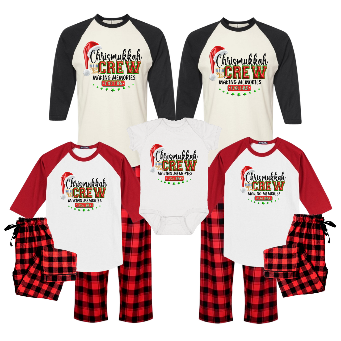 Chrismukkah Crew Family Matching Pajama Set – Celebrate Together in Style PNG