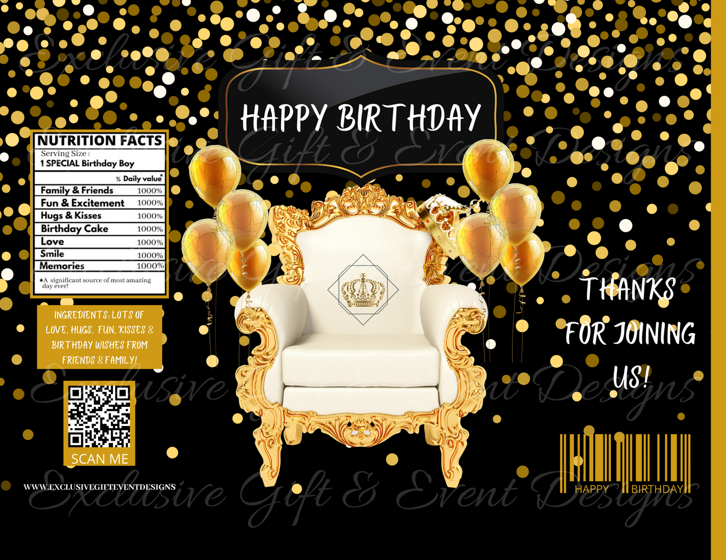 Happy Birthday Chip Bag (Digital Download ONLY)