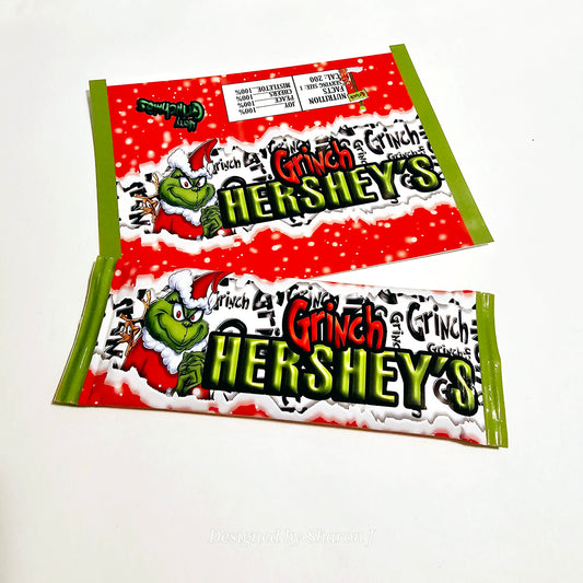 Grinchmas Candy Bar Wrap PNG