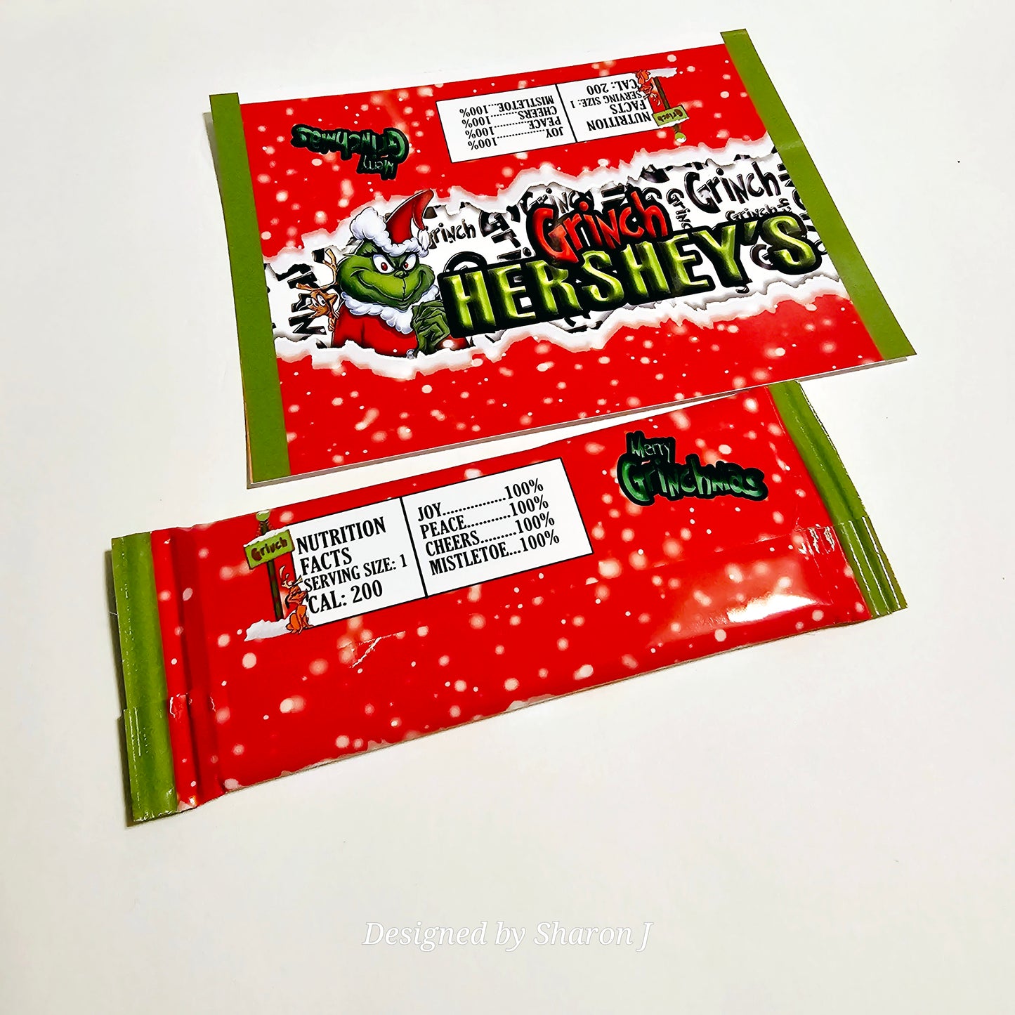 Grinchmas Candy Bar Wrap PNG