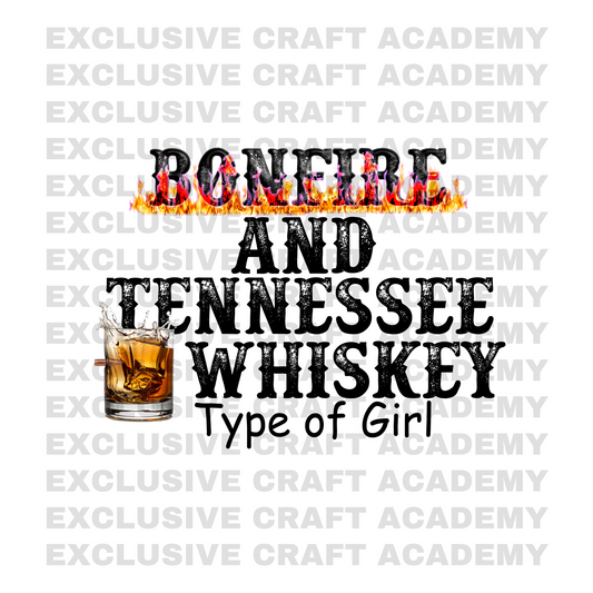 Bonfire and Tennessee Whiskey Type Of Girl PNG