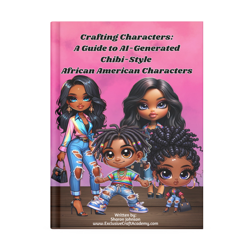 A Guide to AI-Generated Chibi-Style  African American Characters E-BOOK