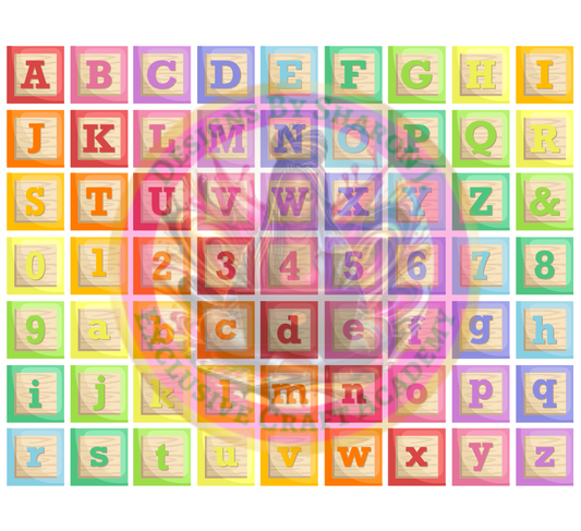 Colorful Alphabet & Number SVG + PNG Bundle