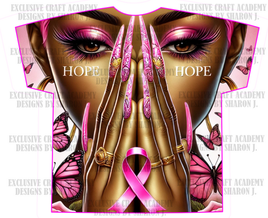 Pink Cancer Awareness Woman Praying PNG