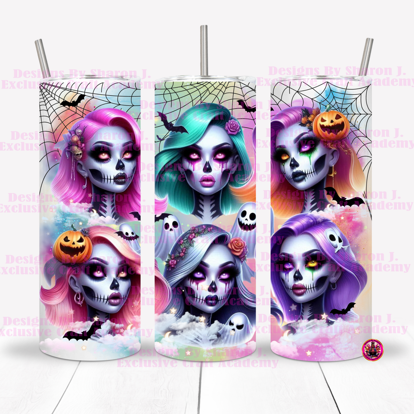 Spooky Chic Squad Ready to Press Sublimation Tumbler Wrap Transfer