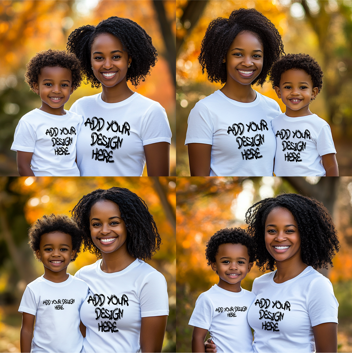 Custom Mom & Son Matching T-Shirt Mockup