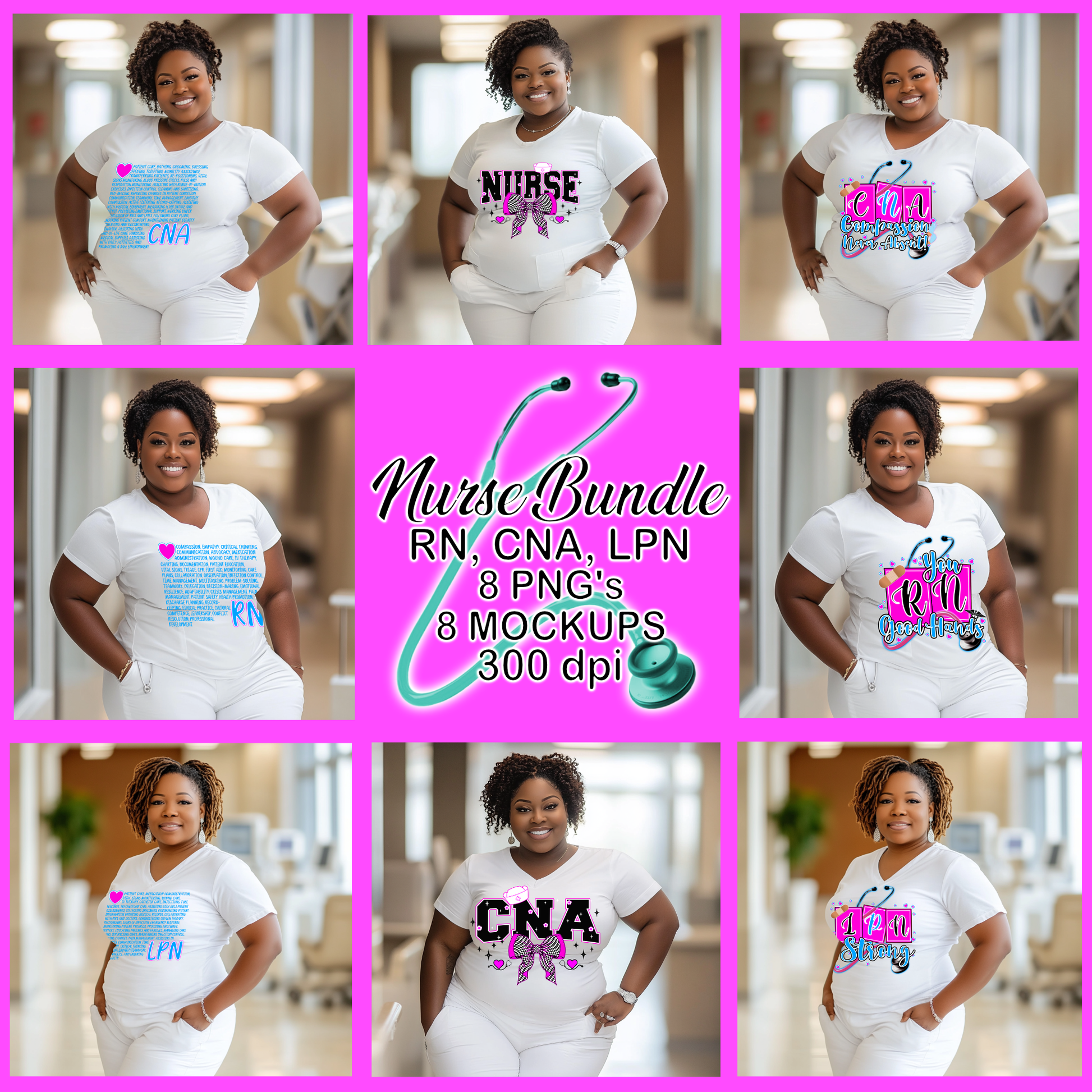 Nurse Bundle

RN Mockup

CNA Design

LPN PNG

Nurse Digital Art

Nurse PNG Bundle

Nurse Mockups

300 DPI PNG Designs

Nurse Shirt Design

Nurse Graphic Design Bundle