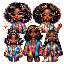 Load image into Gallery viewer, 11 Rainbow Girl Set Bundle PNG