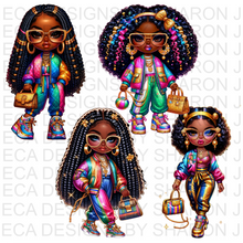 Load image into Gallery viewer, 11 Rainbow Girl Set Bundle PNG
