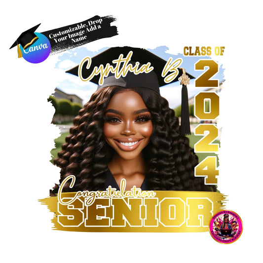 Graduation 2024 Bundle Canva Files Photo Background 12 Template