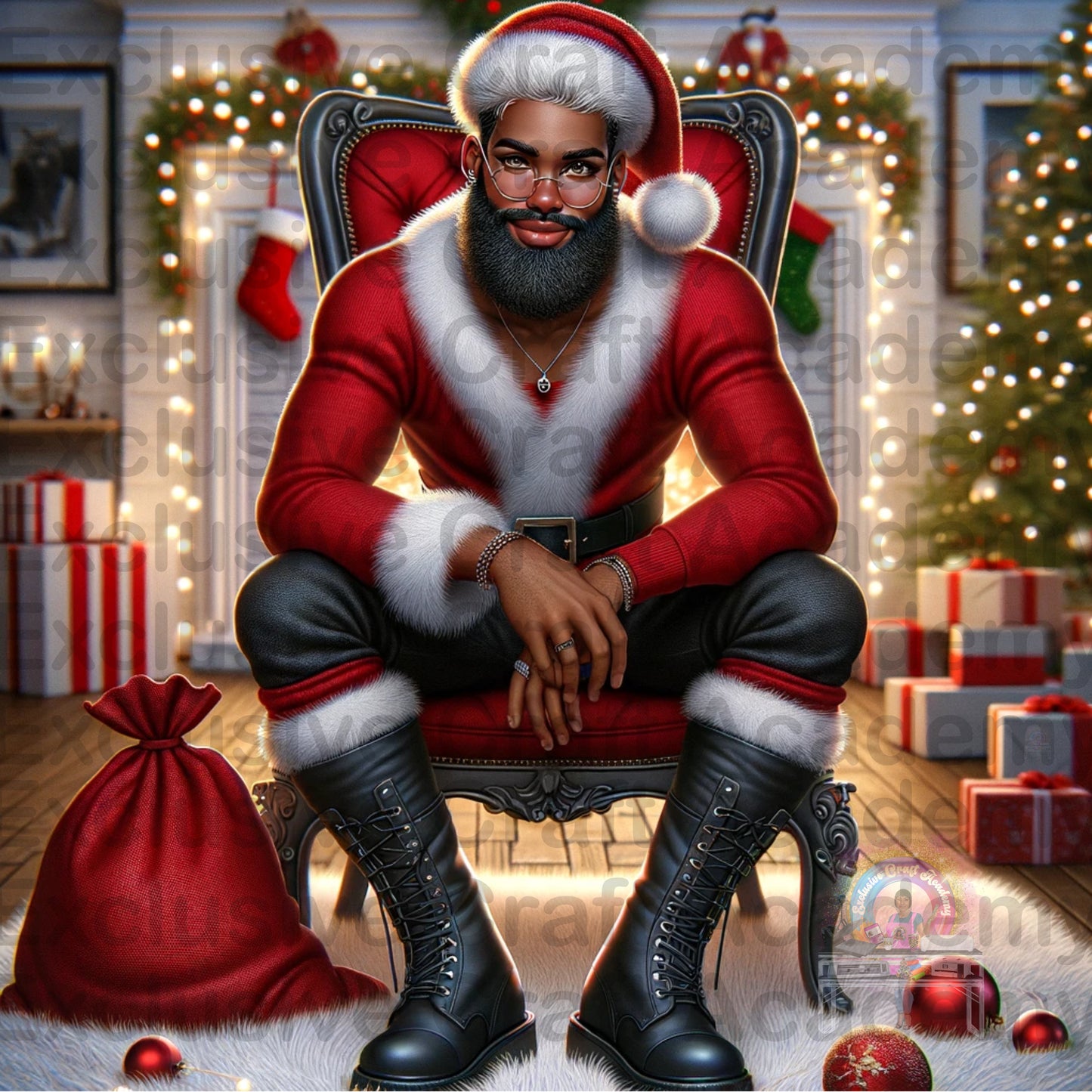 African American Santa PNG