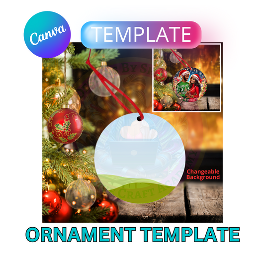 Customizable Ornament Mockup Template - Showcase Your Holiday Designs 🎄✨