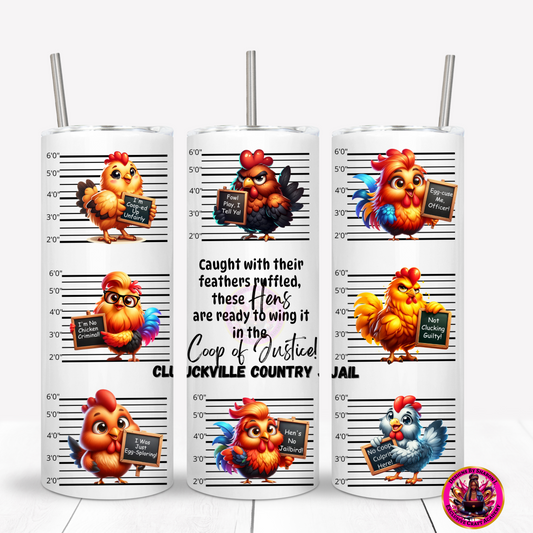 Funny Chicken 20 oz Skinny Tumbler Wrap, Rooster Tumbler, Silly Chicken Sublimation Designs, Chicken Lover, Farm Life, Digital Download