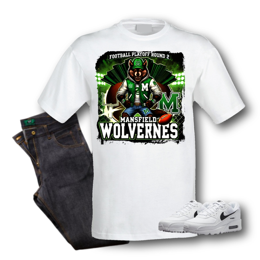 Mansfield Wolverines Football Playoff T-Shirt – Round 2 Exclusive Design PNG