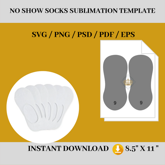 No show Sock Jig Template for Sublimation