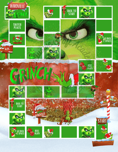 Drink up grinches blank board game, grinch board game, christmas board game