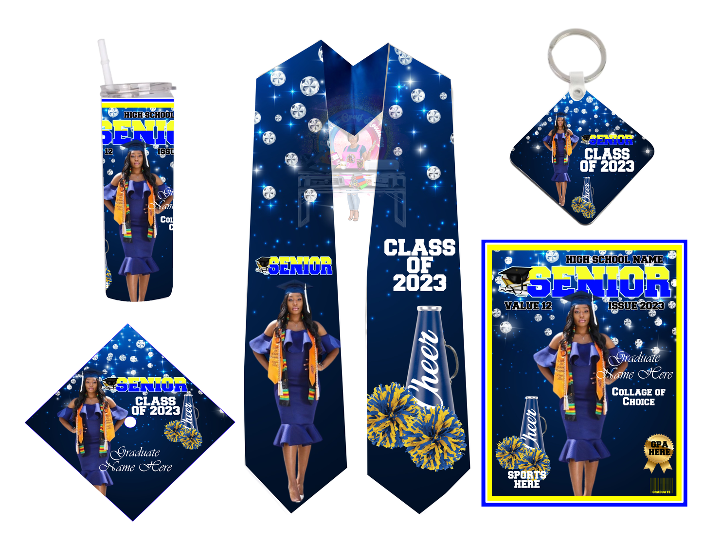 Custom Grad Bundle Template Stole